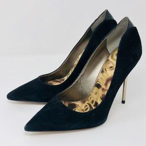 Sam Edelman Leather Suede Pumps, Metal Heel